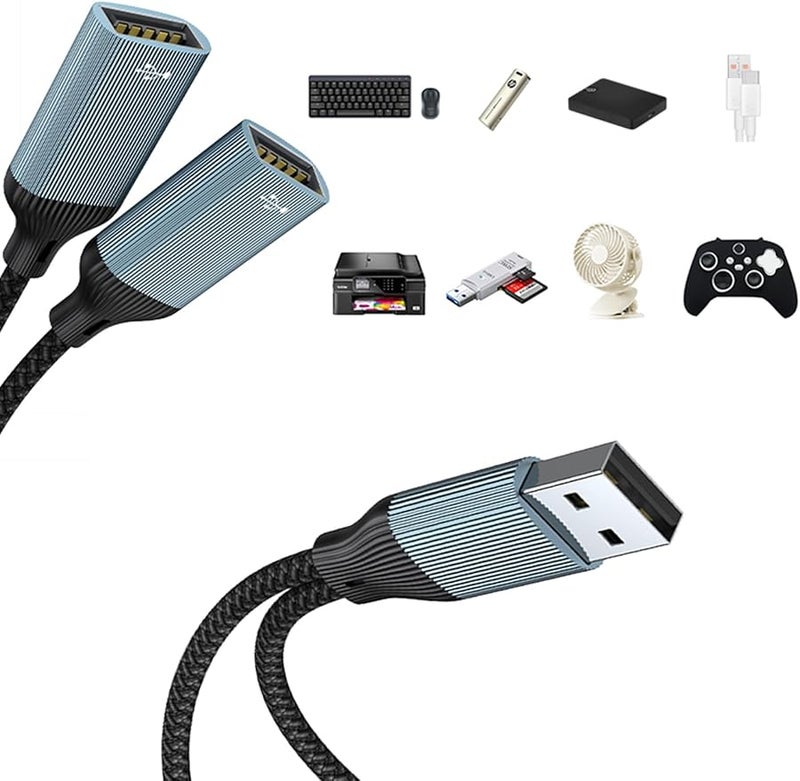 3 USB Female Port Converter Adapter For Computer Keyboard Printer Camera Charging - Image 3
